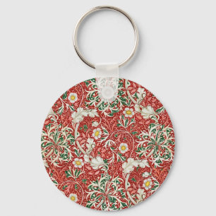 Porte-clés William Morris Fleur d'antiquité aux algues Vert r
