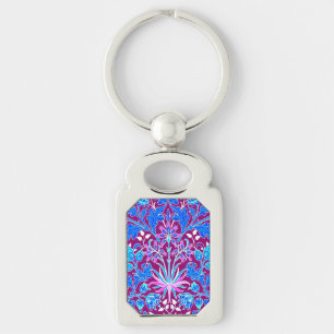 Porte-clés William Morris Hyacinth Imprimer, Aqua et Purple