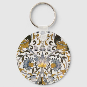 Porte-clés William Morris Lodden Motif Floral : Bleu Or 
