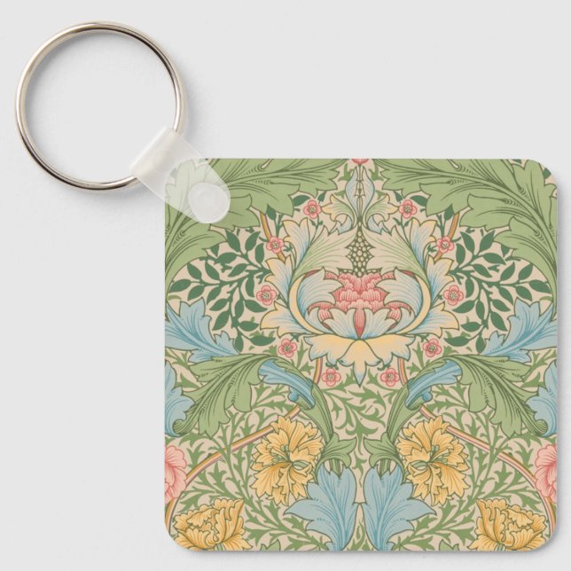 Porte-clés William Morris Myrtle Fleur Floral Botanique (Recto)