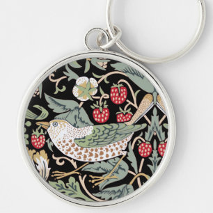 Porte-clés William Morris Strawberry Thief I Black Birds