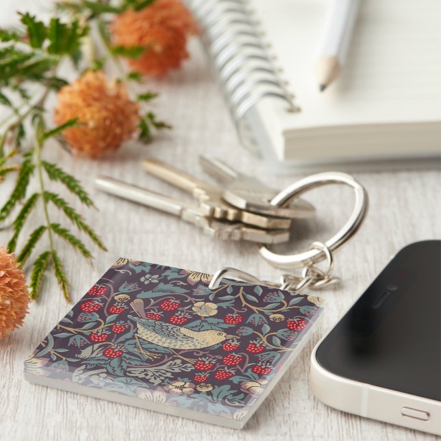 Porte-clés William Morris Strawberry Thief Porte - clé (Devant Droit)