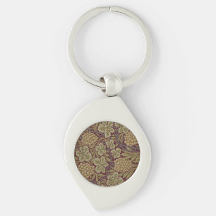 Porte-clés William Morris Vine Grappe Rouge Vert Art