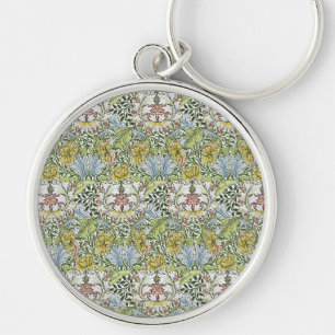 Porte-clés William Morris Vintage Floral rose Myrtle vert