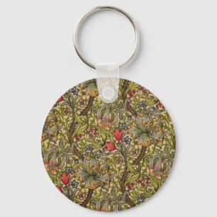 Porte-clés William Morris Vintage Golden Lilly Floral Design