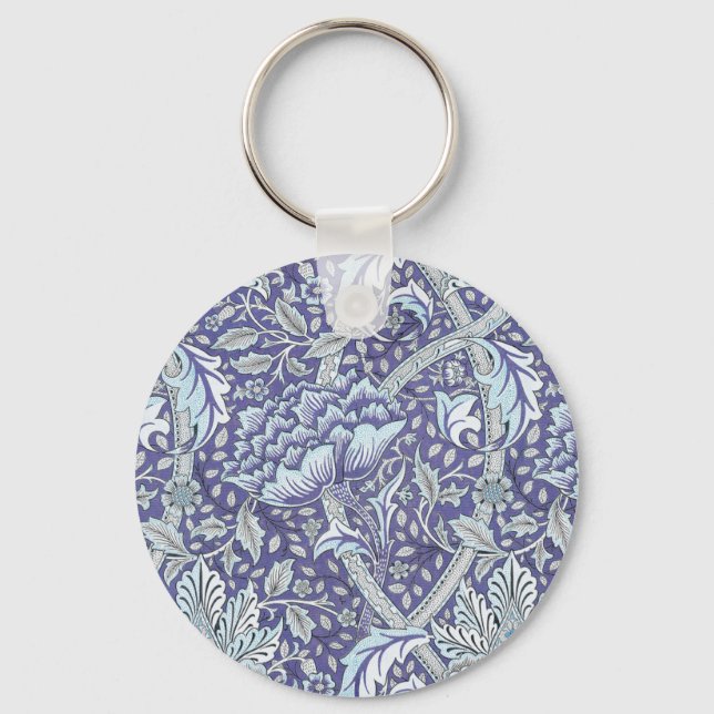 Porte-clés William Morris Windrush fleurs bleues (Recto)