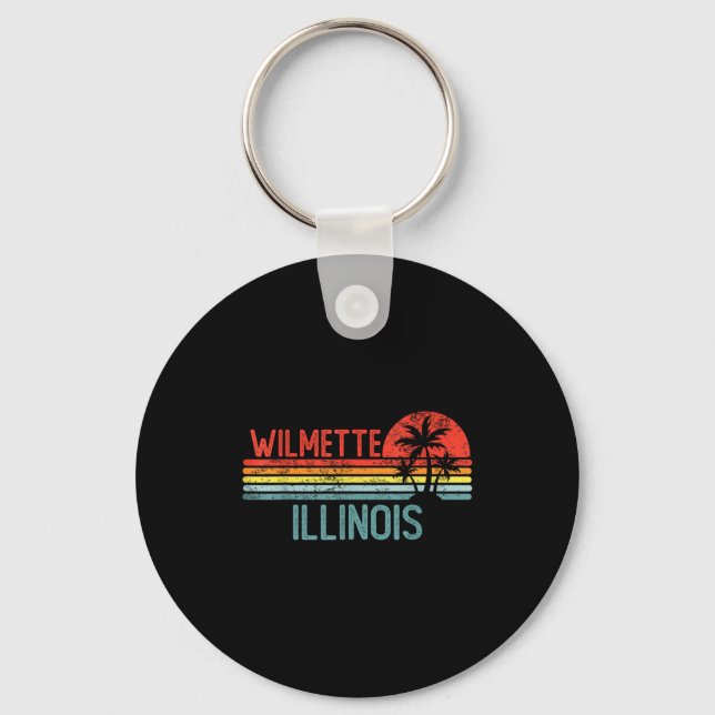 Porte-clés Wilmette Illinois Funny Usa City Trip Home Roots  (Recto)