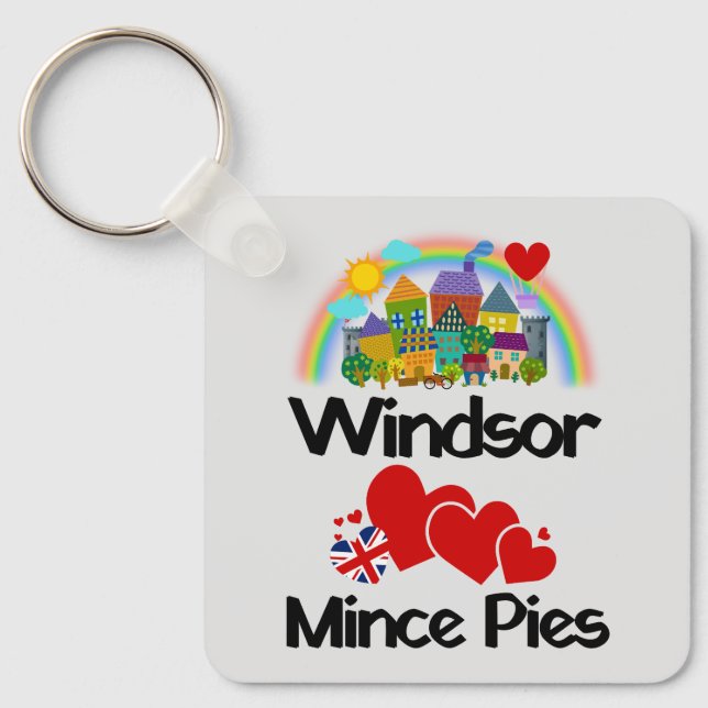 Porte-clés Windsor, Berkshire Aime Les Mince Pies (Recto)