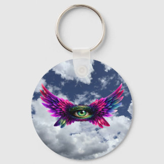Porte-clés Winged Protection Eye – Round Intention Keychain
