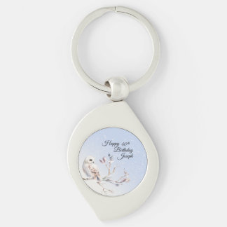 Porte-clés Winter Forest Watercolor Metal Keychain