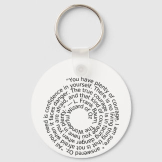Porte-clés Wizard of Oz courage quote keychain