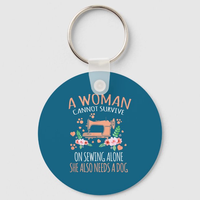 Porte-clés Woman Funny Sewing Quote  (Recto)