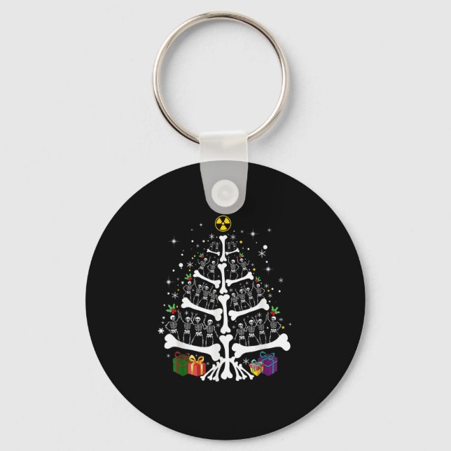 Porte-clés Women Radiology Skeleton Christmas Tree Xray Tech  (Recto)
