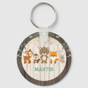 Porte-clés Woodland Forest Animals 1st Birthday Party Favors