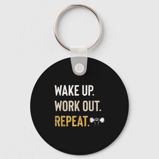 Porte-clés Workou Wake Up Insrational And Motivational Gym Gi (Recto)
