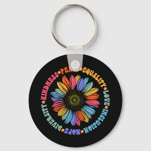 Porte-clés World Peace Supporter Tournesol Floral tenue type