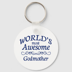 Porte-clés World's Most Awesome Godmother