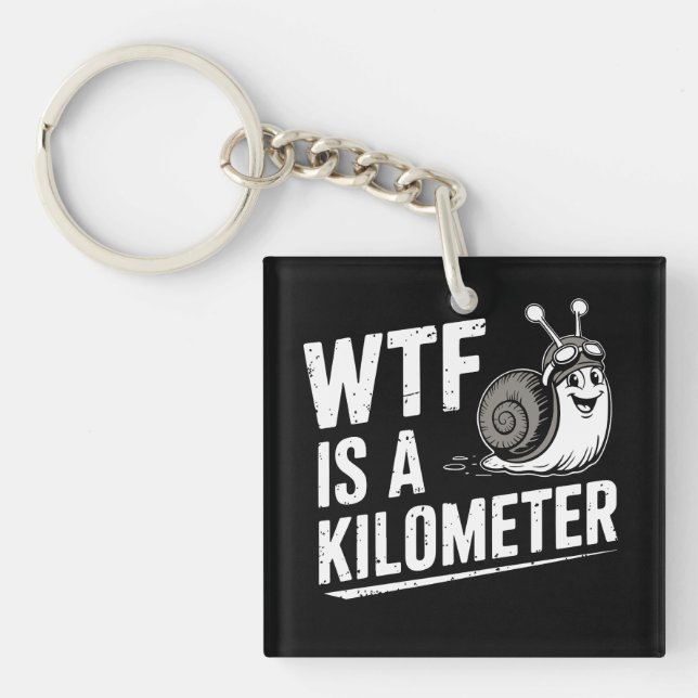 Porte-clés WTF est un kilomètre (Devant)