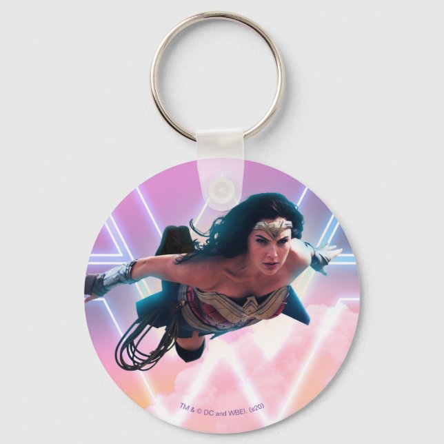 Porte-clés WW84 | Wonder Woman Flying Lo Fi Pastel Graphic (Recto)