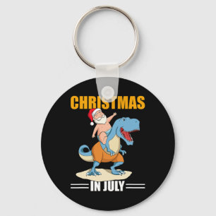 Porte-clés Xmas Dinosaur Été Noël en juillet Santa en Ju