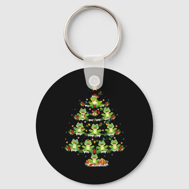 Porte-clés Xmas Lights Santa Tree Frog Christmas Tree Premium (Recto)