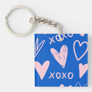 Porte-clés XOXO Hearts Acrylic Keychain – Cute Key Ring