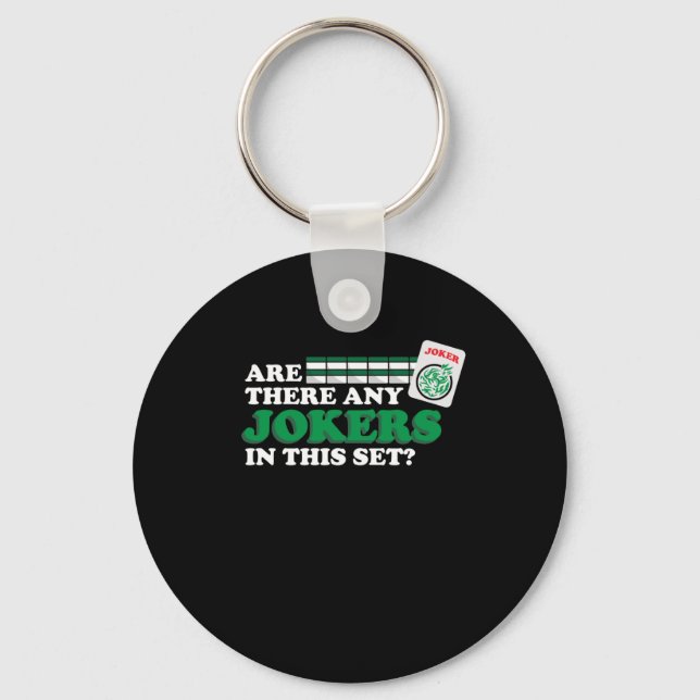 Porte-clés Y A-T-Il Des Jokers Dans Set Mahjong Player Games (Recto)