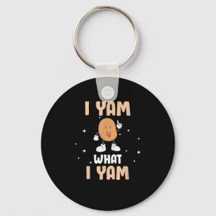 Porte-clés Yam What I Yam Funny Potato Pun Thanksgiving