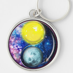 Porte-clés Yang-Yin / Soleil-Lune
