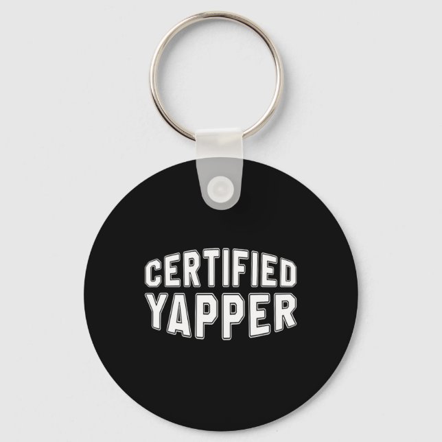 Porte-clés Yapper certifié Funny Professional Yapper (Recto)