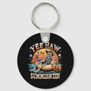 Porte-clés Yee Haw Summerween Cowboy Skeleton Western Hallowe