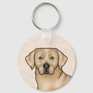 Porte-clés Yellow Labrador Retriever Art Cute Lab Portrait