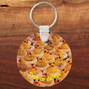 Porte-clés Yellow Rubber Ducks Personalized