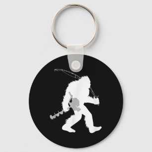 Porte-clés Yeti Bigfoot pêche sur glace , Noir, Petit, Hommes