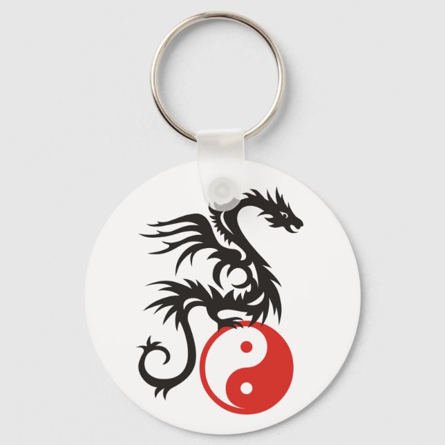 Porte-clés Yin et Yang Dragon (Recto)