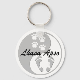 Porte-clés yin yang lhasa apso