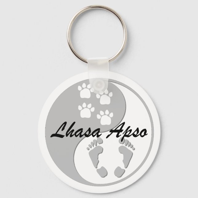 Porte-clés yin yang lhasa apso (Recto)
