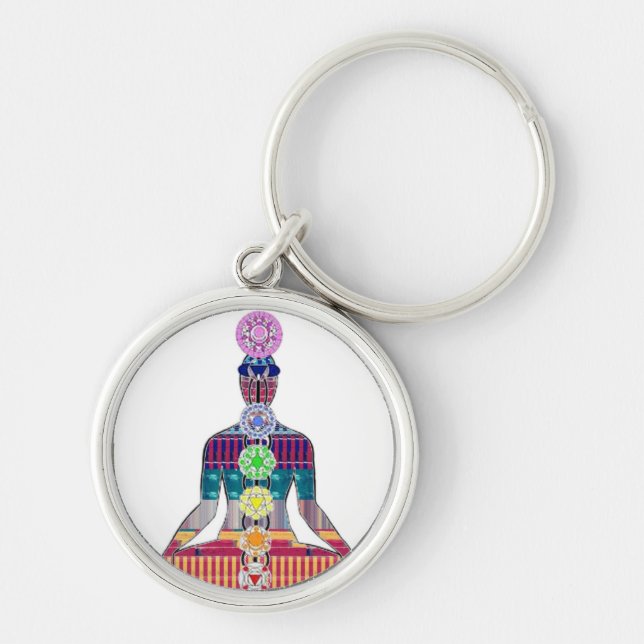 Porte-clés Yoga curatif spirituel de la méditation CHAKRA (Devant)