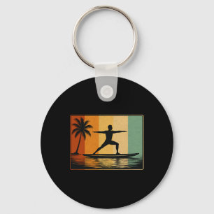 Porte-clés Yoga de planche de paddle géante pour hommes Surf