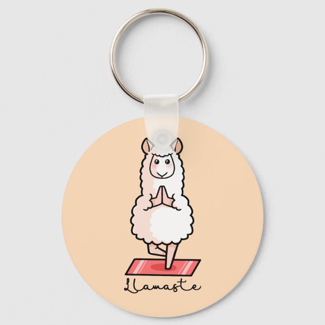 Porte-clés Yoga Llama (Recto)