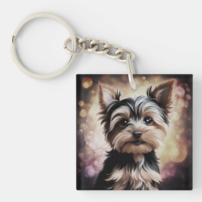 Porte-clés Yorkie, Chien, Animal de compagnie (Devant)