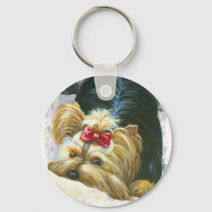 Porte-clés Yorkie Peek a Boo Porte - clé