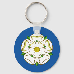Porte-clés Yorkshire rouge rose blanche