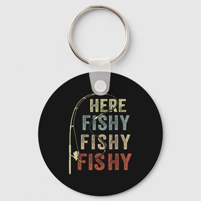 Porte-clés Youth Here-fishy Fishing-shirt Boys Toddler Funny  (Recto)
