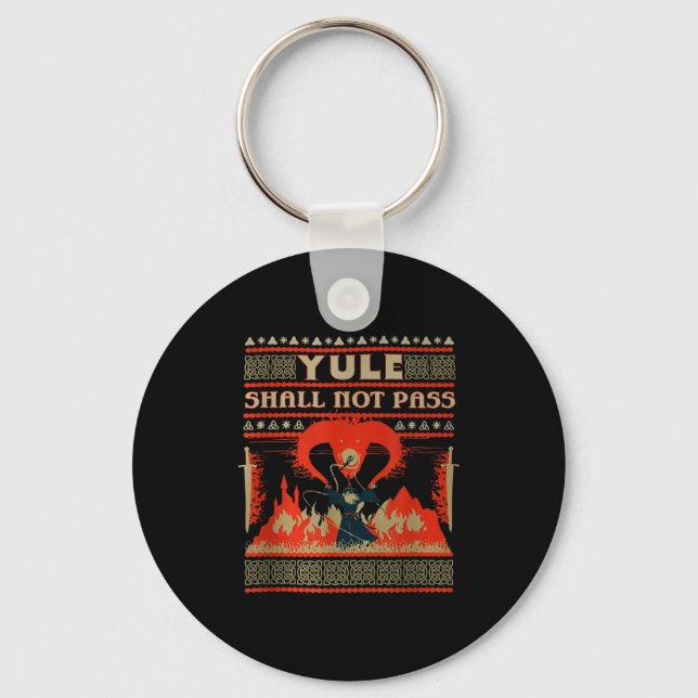 Porte-clés Yule Shall Not P Fantasy Wizard Holiday Pun  (Recto)