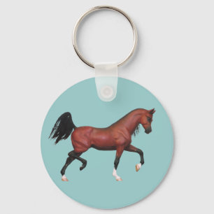 Porte-clés Z Fun Cheval Brown Trotting Bay Art Arabe
