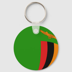 Porte-clés Zambie Porte - clé du drapeau Fisheye