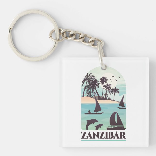 Porte-clés Zanzibar Afrique Vintage (Devant)