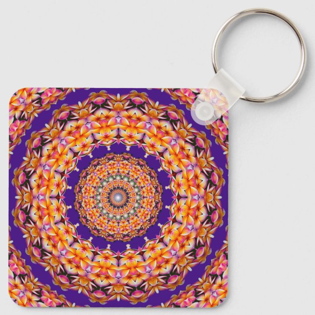 Porte-clés Zazzle Porte - clé Mandala (Dos)