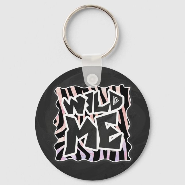 Porte-clés Zebra Black and Pink Wild me (Recto)